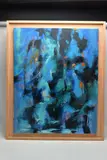 Prussia cove by Graham Benton, mixed media on canvas, sold Feb 2023