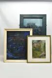 Night harbour by Graham Benton, 1996, oil on board, sold Feb 2023