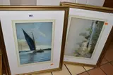A wherry sailing on the norfolk broads by Charles Mayes Wigg, watercolour, sold Feb 2023