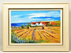 Autumn harvest, st abbs by Lynn Rodgie, oil, sold Jan 2023