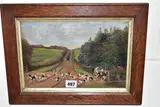 'Coventry & Kenilworth Rail, nr. Gibbet Hill' and 'Wegnock Park, by Sylvester Martin, oil on canvas, offered Jan 2023