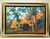 Bush sunset by Rolf Harris, print, sold Jan 2023