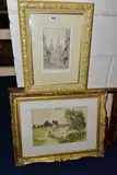'lichfield cathedral) by Ernest Llewellyn Hampshire, pencil, offered Dec 2022