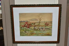 Full Cry by George Derville Rowlandson, watercolour, sold Dec 2022