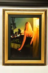 Night lights by Carrie Graber, oil on canvas, sold Dec 2022