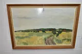 Norfolk farm by Bruce Hurn, oil on board, sold Dec 2022