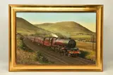 Lms 6201 princess elizabeth by Gerald Broom, oil on canvas, sold Nov 2022