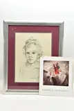 A head and shoulders portrait of a small child by Robert Lenkiewicz, pencil on paper, sold Nov 2022