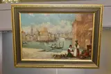 Venitian scene by Henry Stanton Lynton, oil on canvas, offered Nov 2022