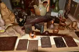 to include a stone carving of an African male mounted to a by African Stone And Wood Carvings Etc, sculpture, sold Nov 2022