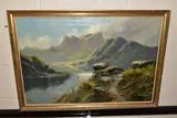 A scottish landscape scene by David Nightingale Hicks, oil on canvas, sold Nov 2022