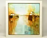 White houses on the cliffs v by Keith Athay, oil, sold Nov 2022