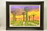 Gardens by the bay, singapore by Peter J. Rodgers, watercolour on paper, sold Nov 2022