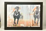 Race horse ii by Kris Hardy, drawing, offered Nov 2022