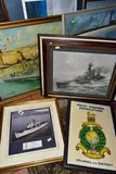 to include a J. Harvey oil on canvas depicting a Naval by Maritime Themed Paintings And Prints, oil on canvas, sold Oct 2022