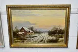 A winter landscape by Albert Edmund Gyngell, 1888, oil on canvas, offered Oct 2022