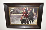 An illustrative of threee female figures riding horses by John Heleltine, watercolour, sold Oct 2022