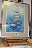 In quest of romance by William E Powell, watercolour, sold Oct 2022