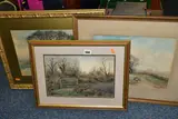 Comprising cattle in a field by Henry Charles Fox, 1902, watercolor, sold Oct 2022