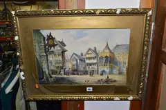 London 1673 by Cecil Jack Keats, watercolour on paper, sold Oct 2022