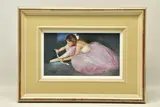 Antes del recital / before the recital by Domingo Álvarez Gómez, pastel on paper, sold Oct 2022