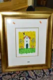 The white house by Helen Rhodes, mixed media on paper, sold Oct 2022