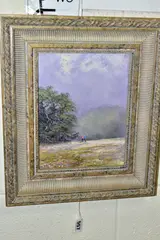 Barn near cannock chase by Dennis Harper, oil on canvas, sold Oct 2022