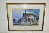 Silent building by George Busby, watercolour on paper, sold Oct 2022