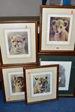 comprising a set of four Ian Nathan prints, Puma Cub, by Five Signed Limited Edition Wildlife Prints, print (other), sold Oct 2022