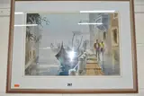 to include a David Clarke Venetian watercolour, mounted framed and glazed, by Paintings And Prints Etc, watercolour, sold Aug 2022