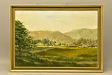 Landscape by Laurie Therese Forrester, oil on board, sold Aug 2022
