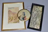 a landscape of a country path with hills either side, watercolour, signed lower by W. H. Nutter, watercolour, sold Aug 2022