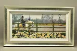 'RIDING IN THE SPRING', a limited edition print of a child riding a by Rolf Harris, print, sold Aug 2022