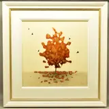Gilded forest iv by Vincent George, mixed media, sold Aug 2022
