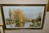 Canal by Brian Bennett, oil on canvas, offered Aug 2022