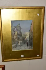 Both by James Vivien De Fleury, 1882, watercolor, offered Aug 2022