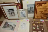 to include framed Arthur Rackham illustrations, signed E. H Barlow by Pictures And Prints Etc, etching, sold Aug 2022