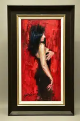 Endless nocturne by Henry Asencio, oil on wood, sold Jul 2022
