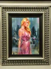 For a while i by Anna Razumovskaya, oil on canvas, sold Jul 2022