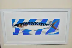 Single mackerel by Danka Napiorkowska, pencil, sold Jul 2022