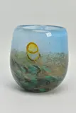 A studio glass vase by Norman Stuart Clarke, watercolor, sold Jul 2022