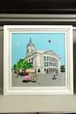 Nottingham town hall ice cream stand by Dylan Izaak, oil, sold Jul 2022