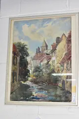 Mid afternoon, old bruges by Thomas William Morley, watercolour on paper, sold Jul 2022