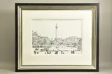 Trafalgar square ii by Philip Bissell, ink, sold Jul 2022