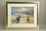 Harbourside by Ray Balkwill, mixed media on paper, sold Jul 2022