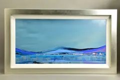 Mountain reflections by Duncan Macgregor Dmac, oil on board, sold Jul 2022
