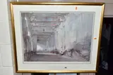 White interior, chateauneuf sur loire by William Russell Flint, print, sold Jul 2022