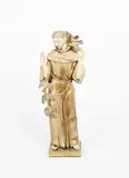 St Francis of Assisi pottery sculpture glazed in colours by Joyce Bidder Frbs Rms, sculpture, sold Jun 2022
