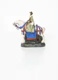 Medieval Lady on Horseback a rare earthenware sculpture on stepped by Stanley Thorogood, sculpture, sold Jun 2022