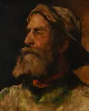 Portrait of a fisherman Signed D Woodlock by David Woodlock, Oil on canvas laid on board, sold May 2022
